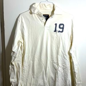 Bluenotes white long sleeve polo